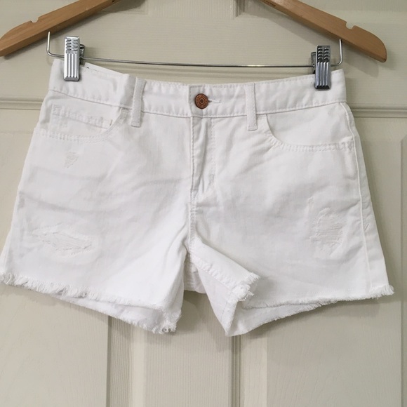 white denim shorts 5 inch inseam